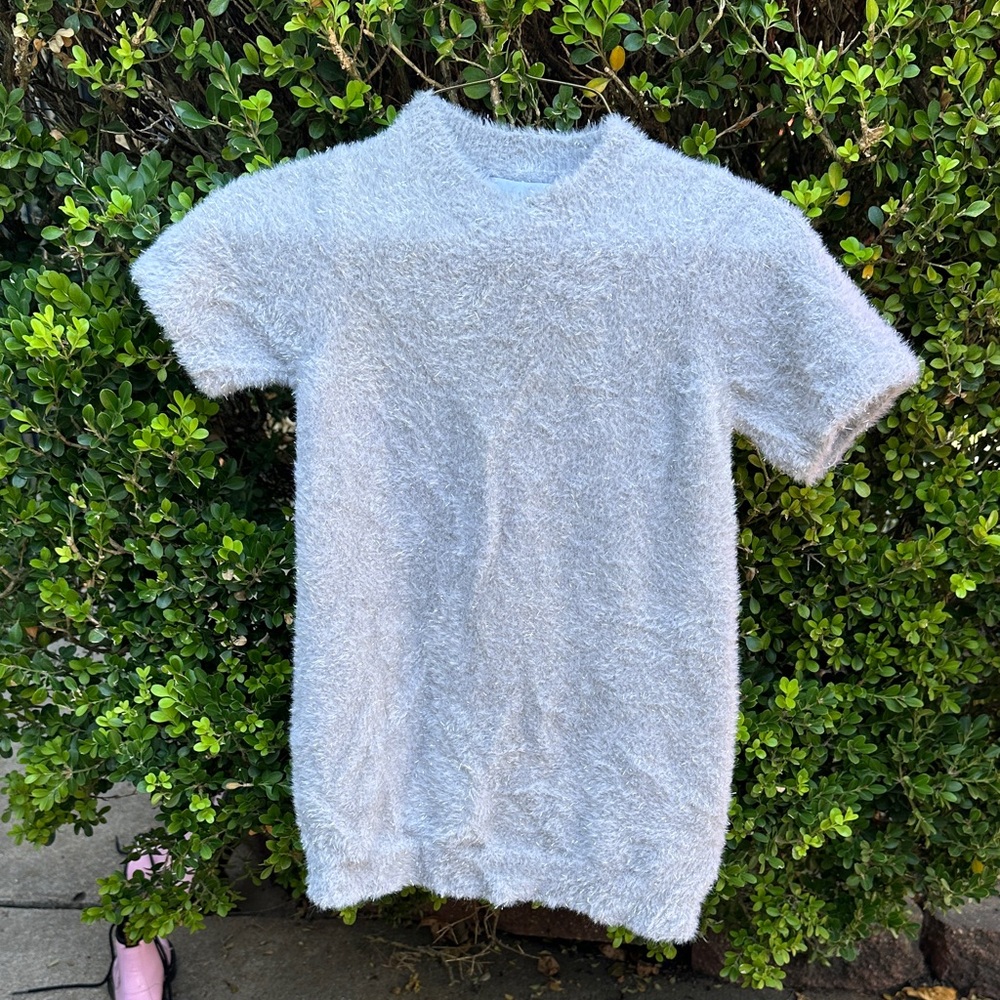 Zara Soft Gray Crewneck Sweater